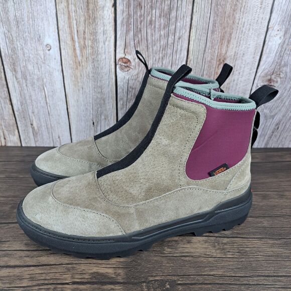 Vans Shoes - VANS Colfax Chelsea Pull On Sherpa Suede Boots Men's 6.5 Women's 8 Beige Walnut